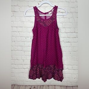 Roxy Girl purple Summer Beach Viscose Sleeveless‎ Dress, sz 14, GUC
